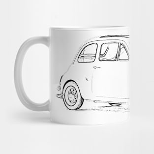 Fiat 500 Wireframe Mug